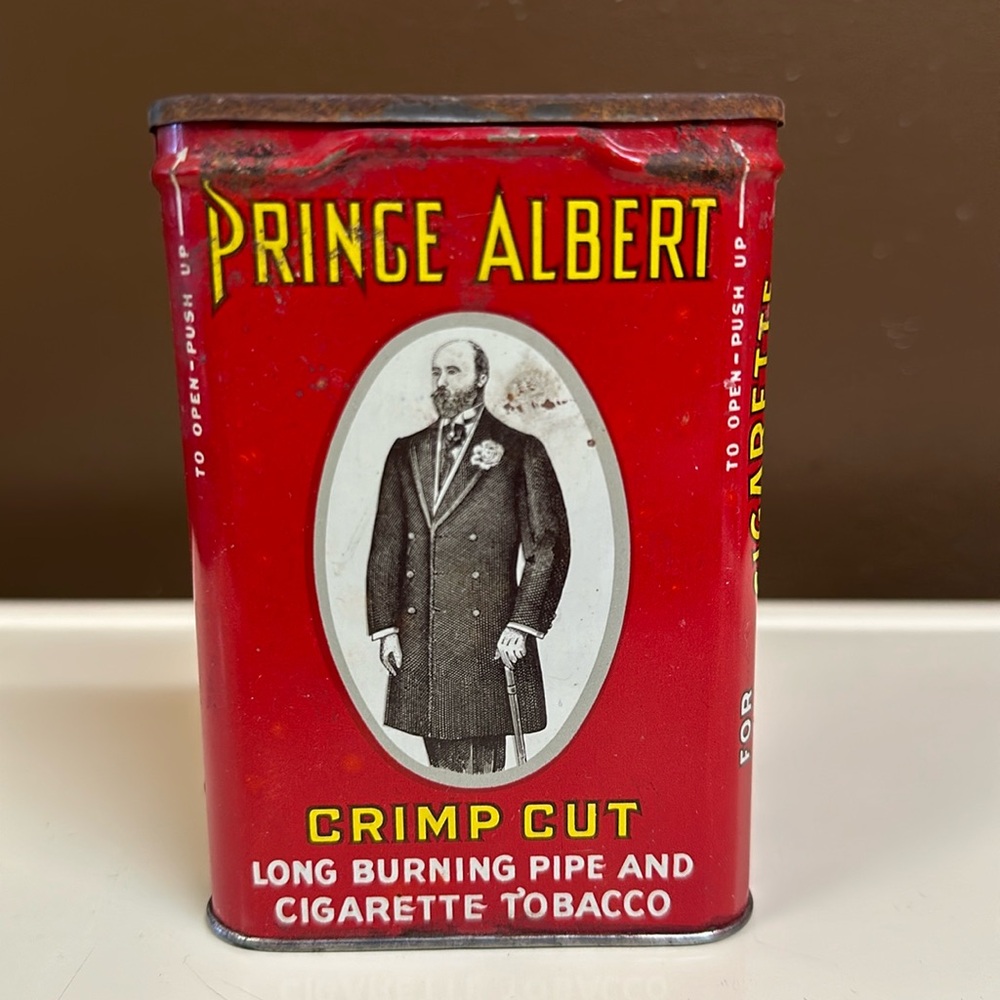 Prince Albert Crimp Cut Tobacco Tin vintage